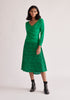 Paisie Dalmatian Print Midi Skirt in Green